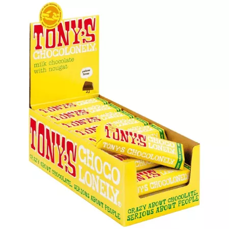 Tony’s Chocolonely reep melk noga 32% (35x 47gr)