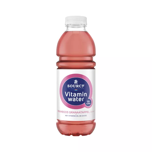 Sourcy vitaminwater framboos granaatappel pet (6x 1 liter)