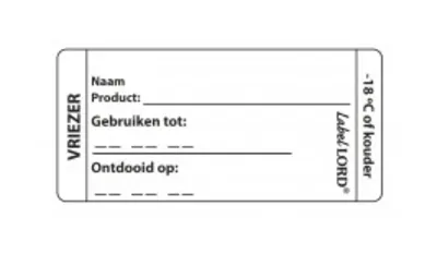 Etiket labellord vriezer (250 stuks)