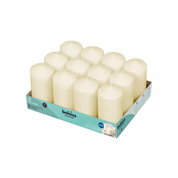 Bolsius professional stompkaars 13/7 ivoor (12 stuks)