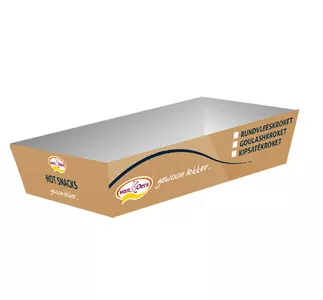 Van oers nummer 8 bakje voor duo kroket 105 x 60 x 25 mm (500 stuks)