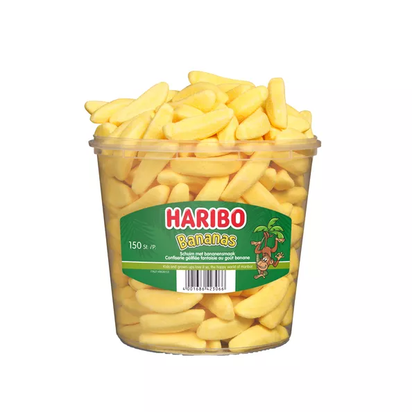 Haribo Schuim Bananen Gesuikerd (150 stuks)
