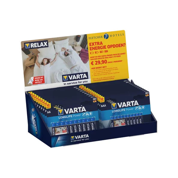 Varta display Fletcher hotel promotie (22 stuks)
