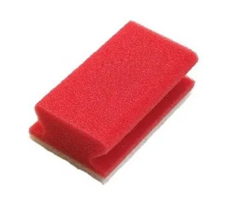 Weco schuurspons met grip rood/wit 142x70x45 mm (10 stuks)