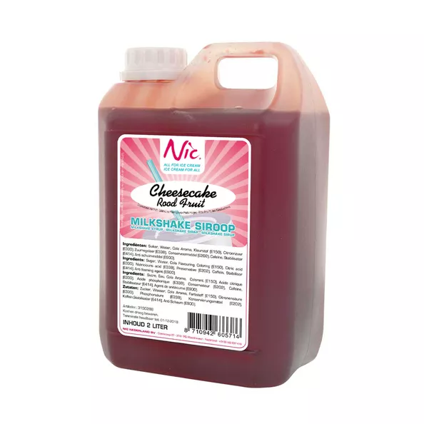 Frusco Milkshakesiroop Cheesecake Rood Fruit (2 liter)
