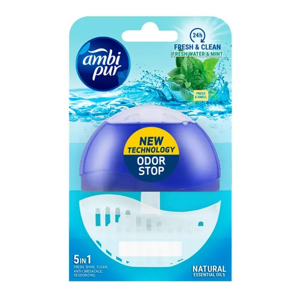 Ambi pur vloeibaar toiletblok water & mint (6 stuks)