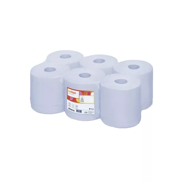 Satino comfort midi poetsrollen blauw 1 laags (6x 300m)