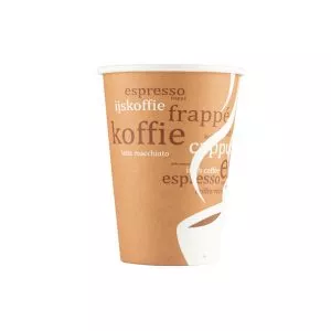 enkele koffiebeker karton koffiemotief