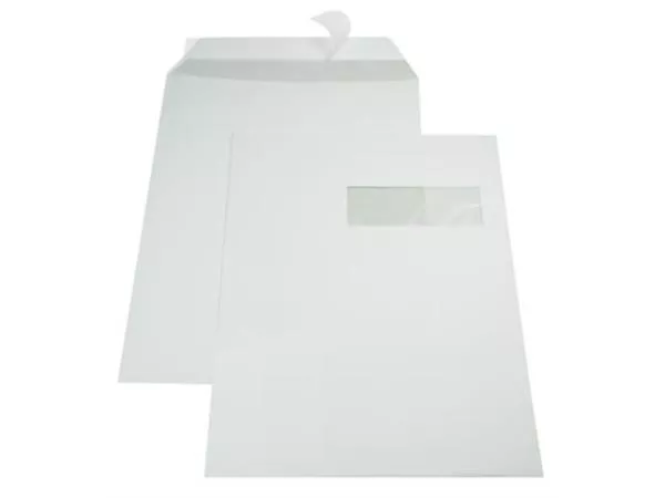 Gallery-enveloppen-ft-229-x-324-mm-venster-rechts-stripsluiting-binnenzijde-grijs-doos-van-250-stuks-c017036