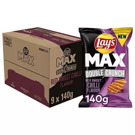 Lay's MAX Double Crunch Red Sweet Chilli (9x 140gr) - Afbeelding 3