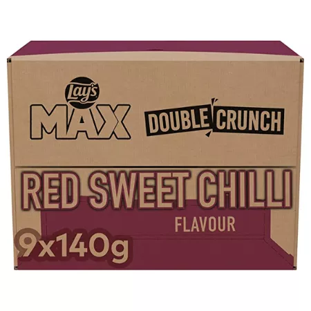 Lay's MAX Double Crunch Red Sweet Chilli (9x 140gr) - Afbeelding 2