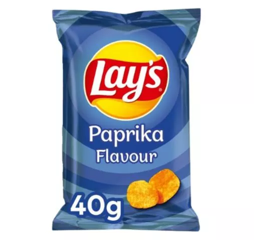 Lay's Paprika Kleine Zakjes Chips (20x 40gr) (1) Lay's Paprika Kleine Zakjes Chips