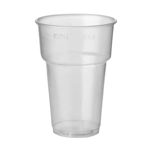 Plastic bierglas zacht (1000x 250cc) 433 (proppy) (1)
