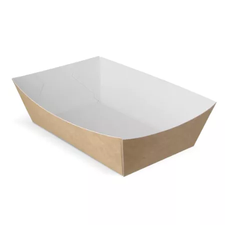 Snackbakje A13 kraft wit BIO