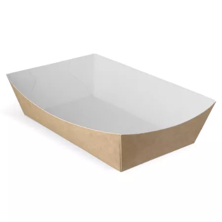 Snackbakje A14 kraft wit BIO