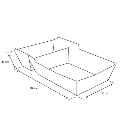 Snackbakje A20 kraft wit (A14+saus) BIO