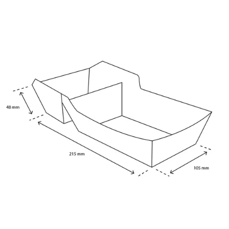 Frietbakje A22 kraft/wit BIO (A9+saus)(400 stuks) - Afbeelding 2