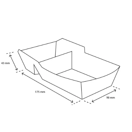 Frietbakje A23 kraft/wit BIO (A7+saus)(400 stuks) - Afbeelding 2