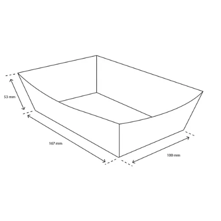 Frietbakje A50 kraft/wit BIO (400 stuks) - Afbeelding 3
