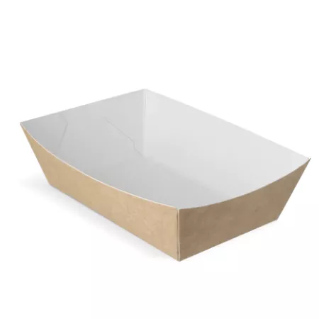 Snackbakje A9 kraft wit BIO