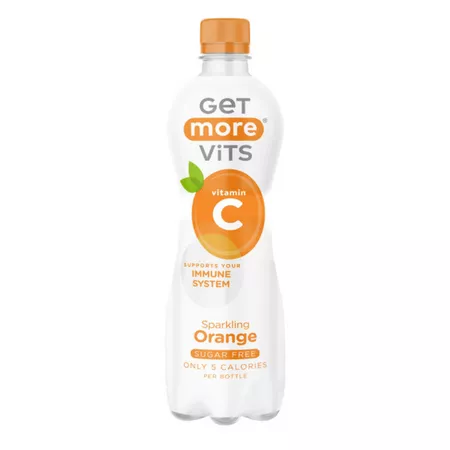Get more vits Vitamin C sparkling orange sugar free pet 0.5 liter