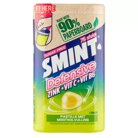 Smint Defensive Lemon Suikervrij 75 stuks (4x 150gr)