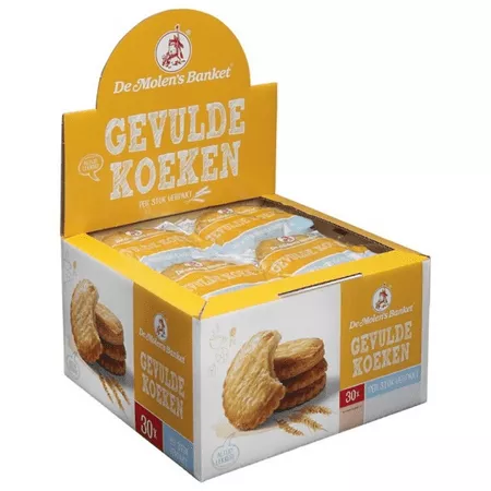 De Molen Gevulde Koeken Verpakt (30 stuks)