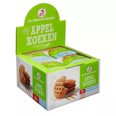 De Molen Appelkoeken Verpakt (30 stuks)