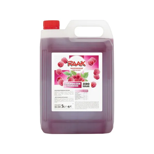 Raak Vruchtensiroop Zero Framboos (5 liter)